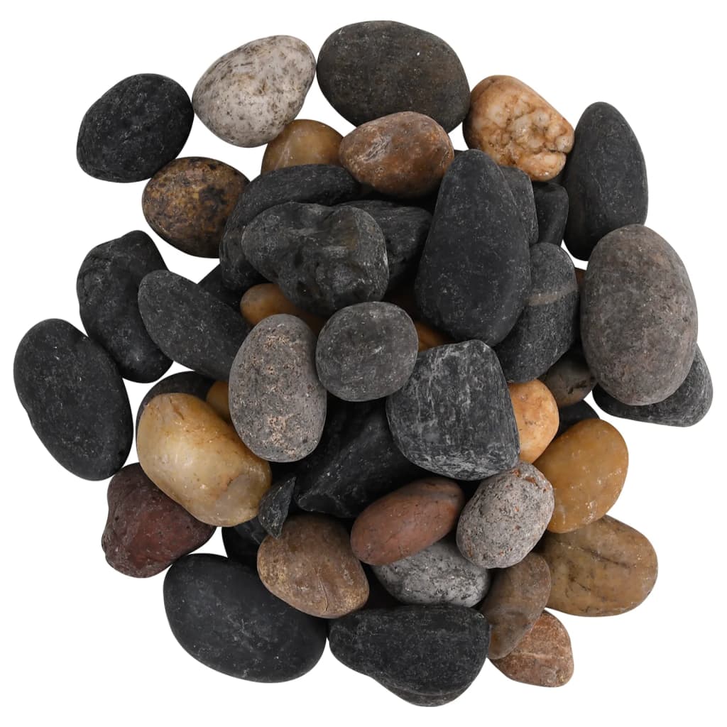Polished Pebbles 10 kg Mixed Colour 5-8 cm