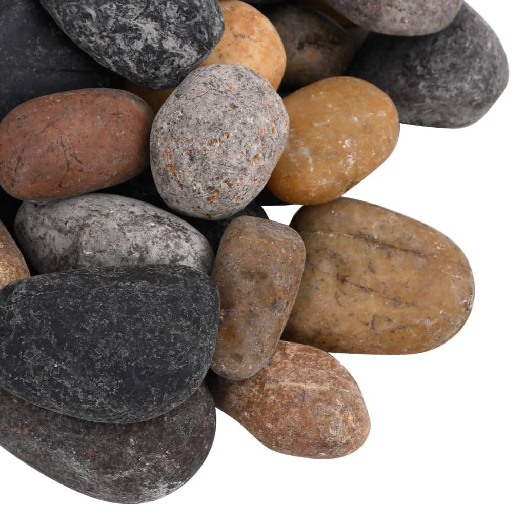 Polished Pebbles 10 kg Mixed Colour 5-8 cm