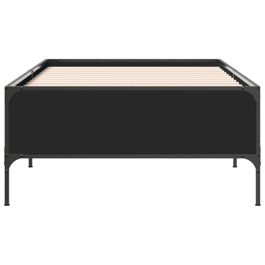 Bed Frame without Mattress Black 100x200 cm