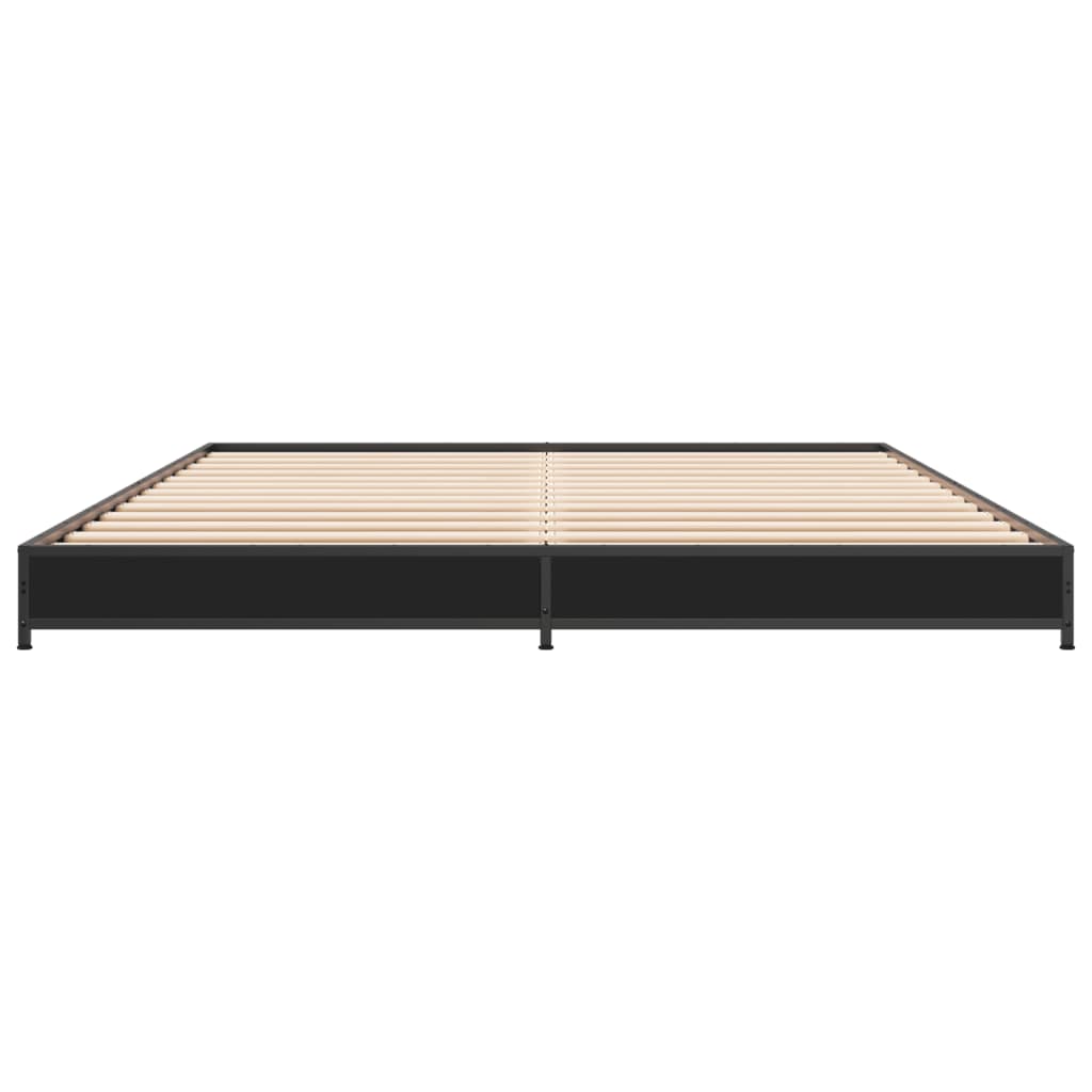 Bed Frame without Mattress Black 150x200 cm King Size