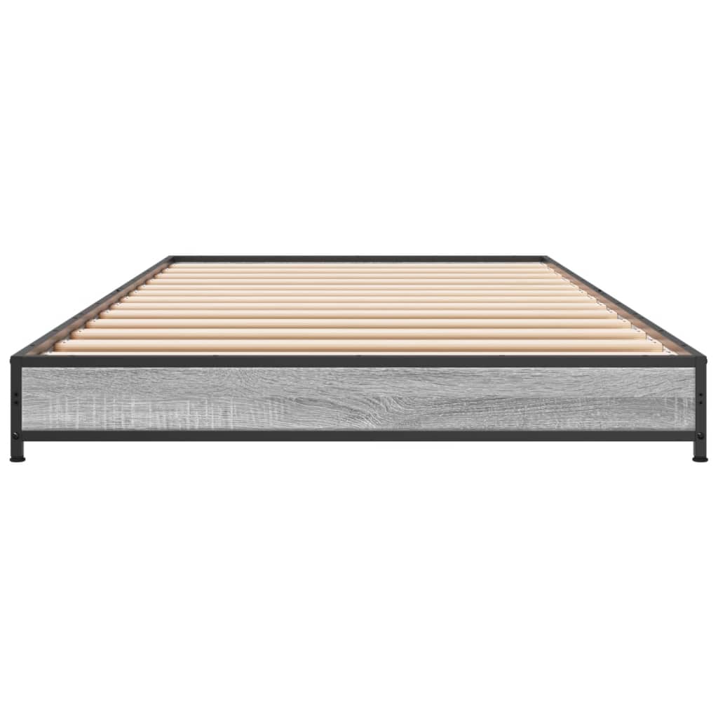 Bed Frame without Mattress Grey Sonoma 90x200 cm
