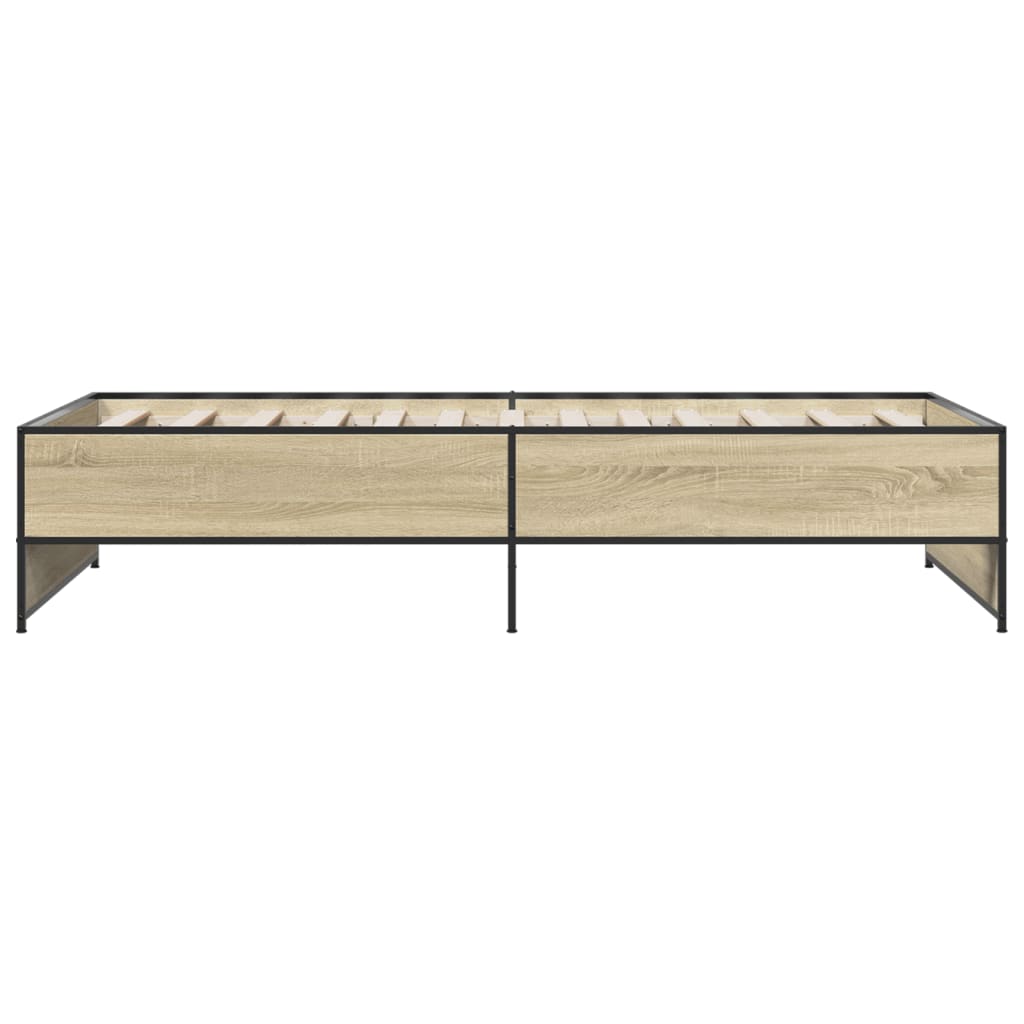 Bed Frame without Mattress Sonoma Oak 75x190 cm Small Single