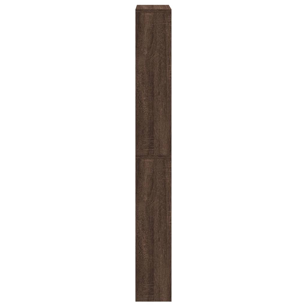 Shoe Cabinet with Mirror 4-Layer Brown Oak 63x17x134 cm