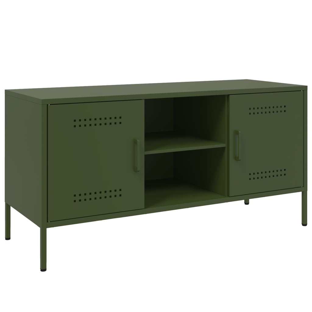 TV Cabinet Olive Green 100.5x39x50.5 cm Steel