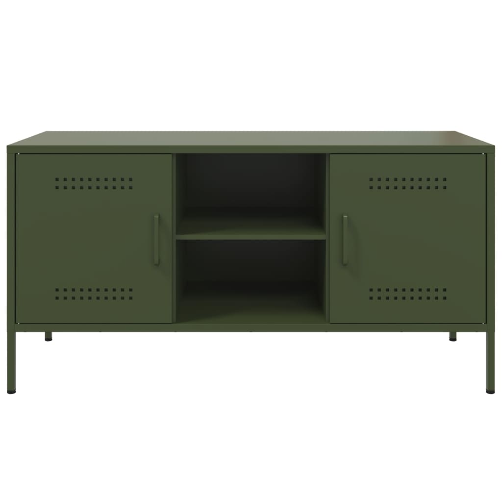 TV Cabinet Olive Green 100.5x39x50.5 cm Steel