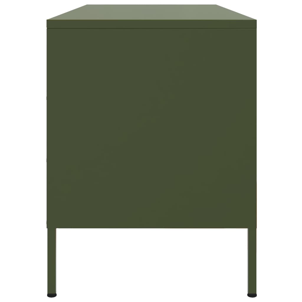 TV Cabinet Olive Green 100.5x39x50.5 cm Steel