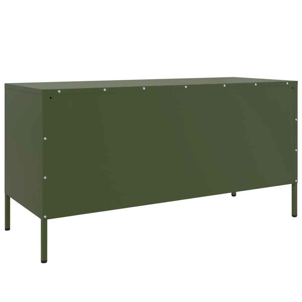 TV Cabinet Olive Green 100.5x39x50.5 cm Steel
