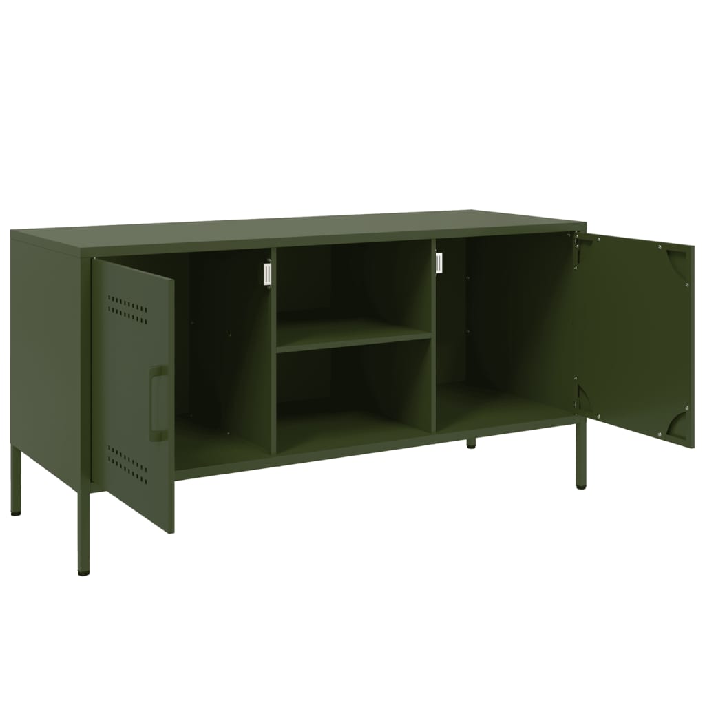 TV Cabinet Olive Green 100.5x39x50.5 cm Steel