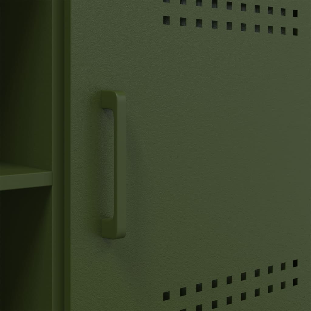 TV Cabinet Olive Green 100.5x39x50.5 cm Steel