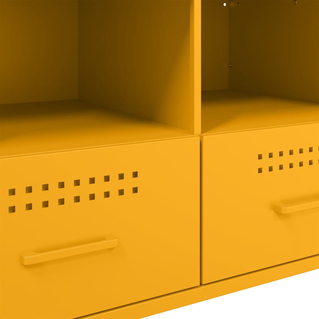 TV Cabinet Mustard Yellow 68x39x50.5 cm Steel