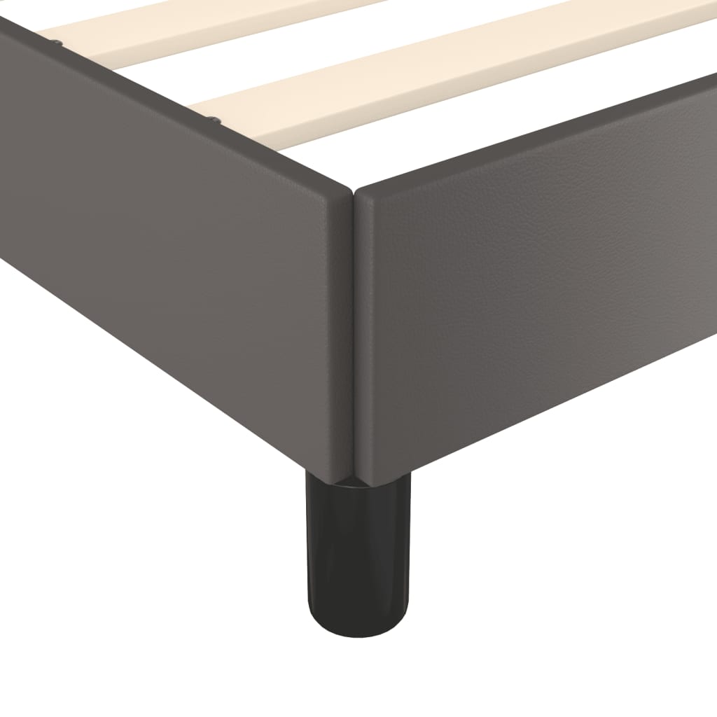 Bed Frame without Mattress Grey 120x190 cm Small Double Faux Leather