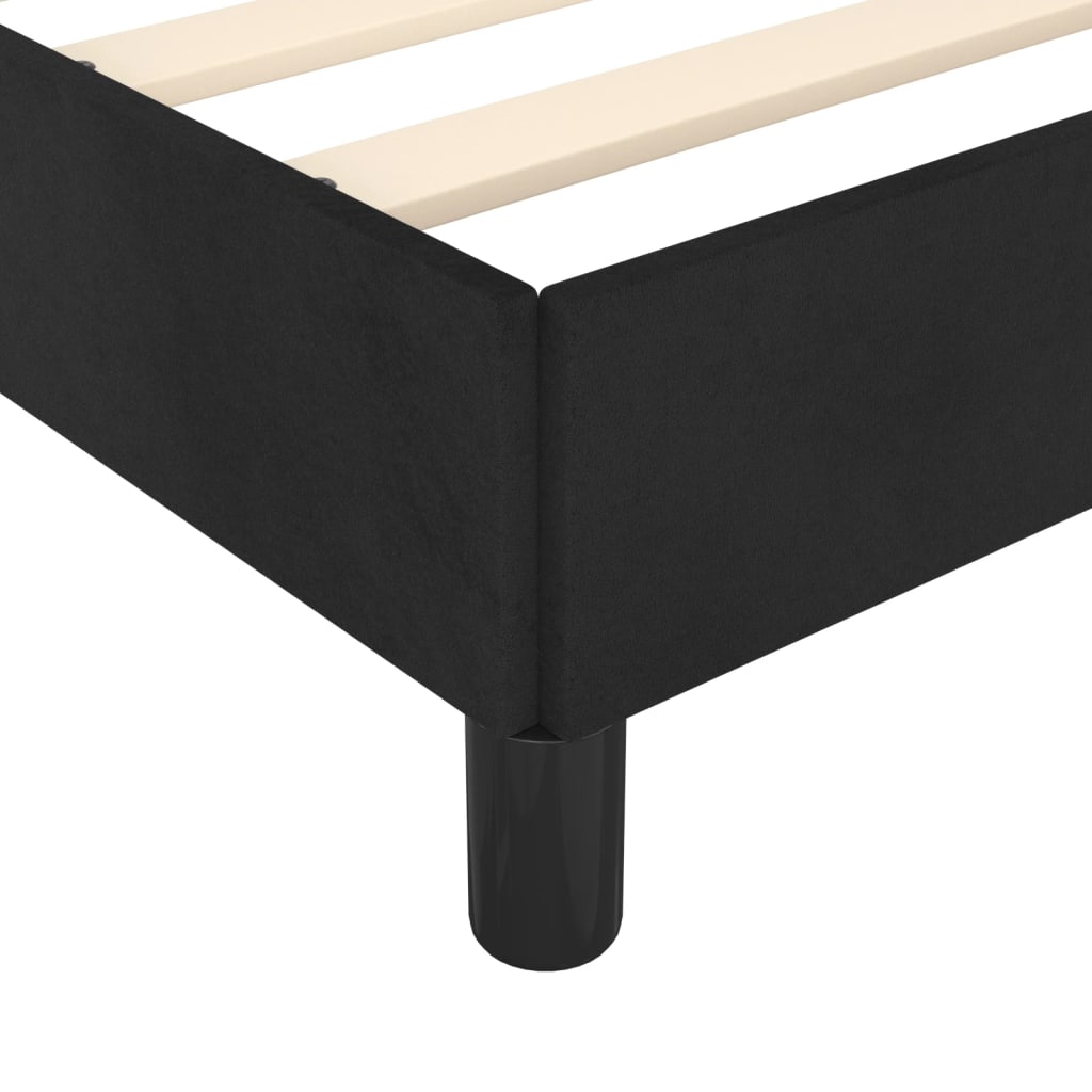 Bed Frame without Mattress Black 120x190 cm Small Double Velvet