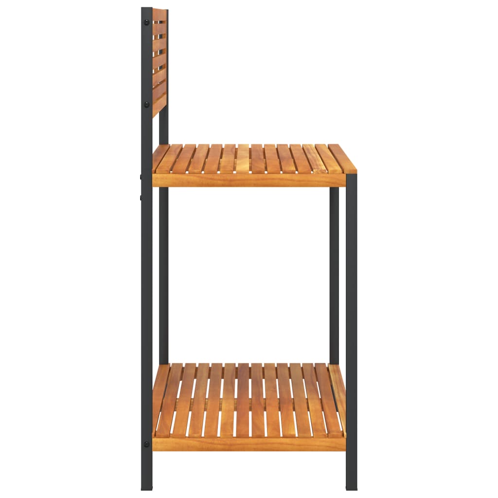 Garden Work Table 90x50x110 cm Solid Wood Acacia and Steel