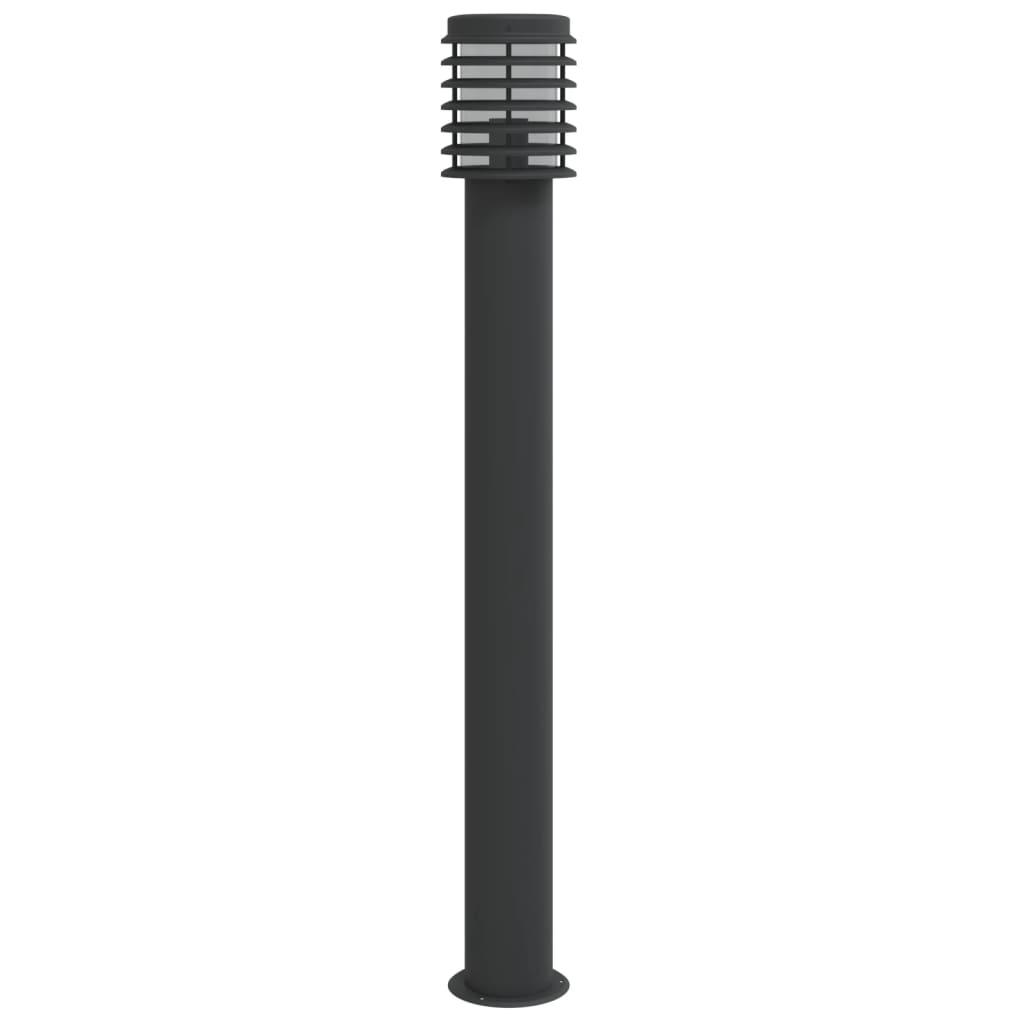 Outdoor Floor Lamps 3pcs Black 110cm Stainless Steel