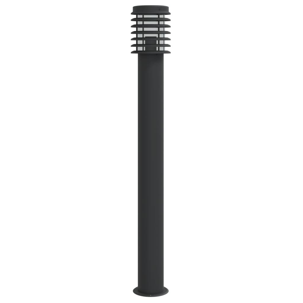 Outdoor Floor Lamps 3pcs Black 110cm Stainless Steel