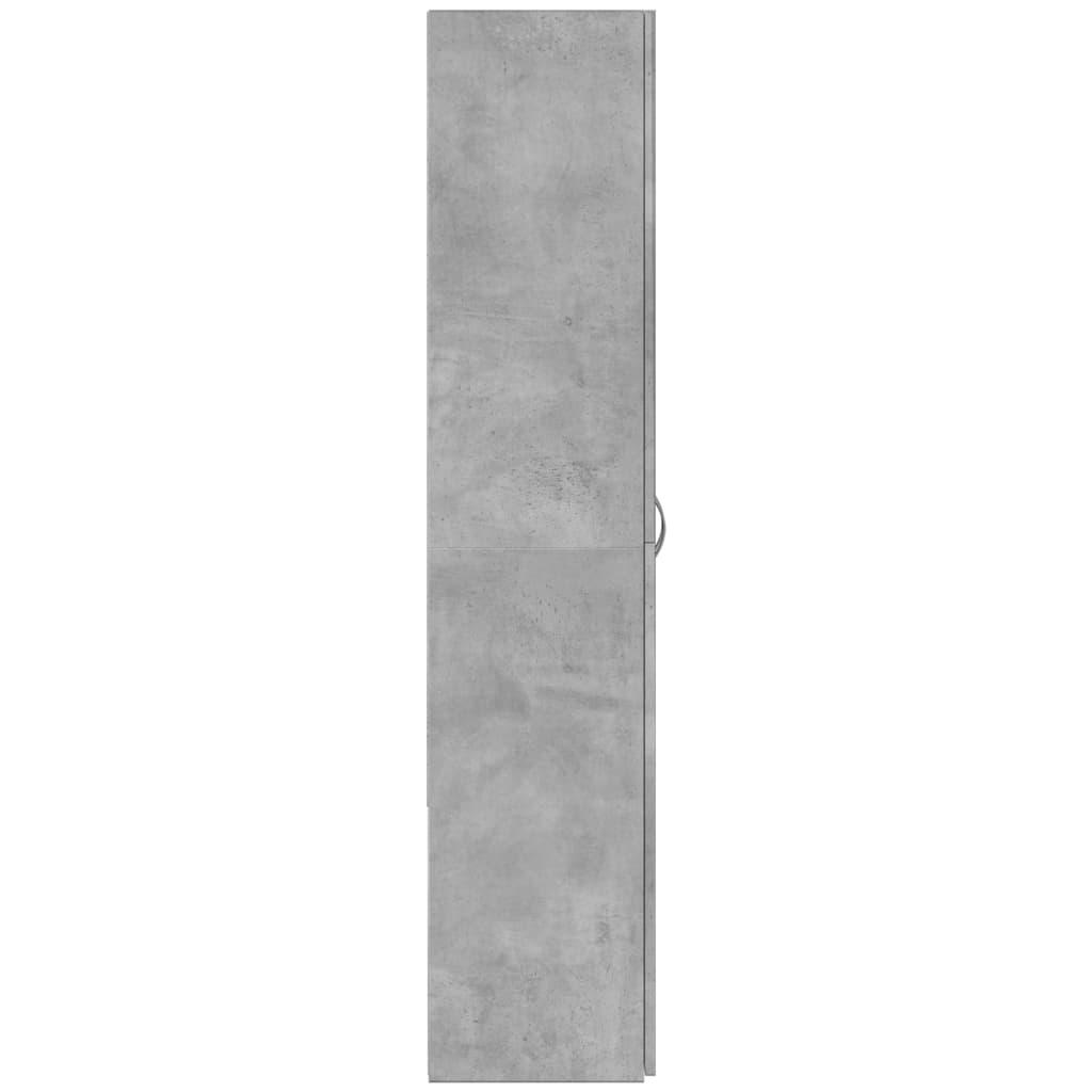 File Cabinet Concrete Grey 60x32x153 cm Engineered Wood