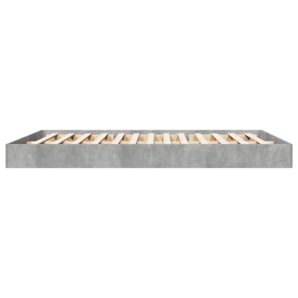 Bed Frame without Mattress Concrete Grey 160x200 cm