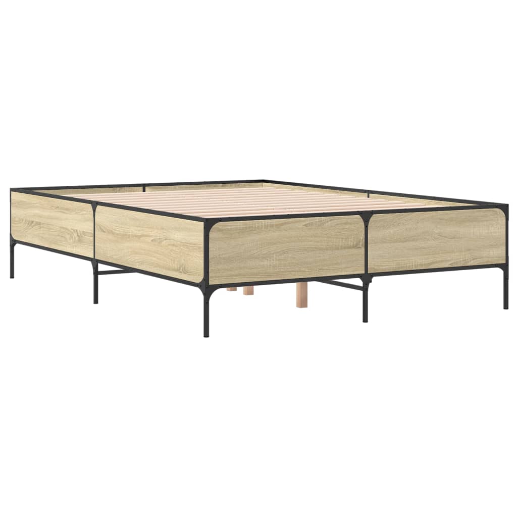 Bed Frame without Mattress Sonoma Oak 150x200 cm King Size
