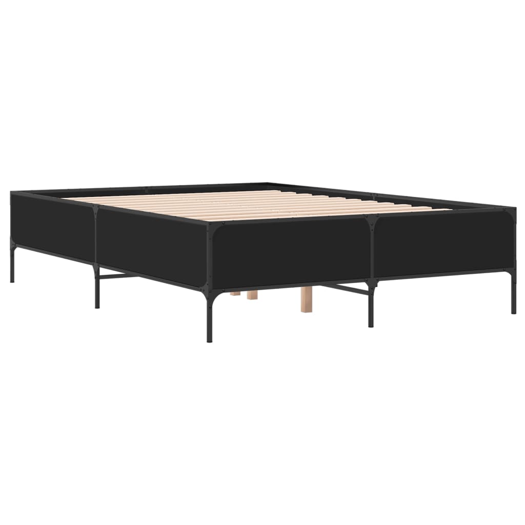Bed Frame without Mattress Black 120x200 cm