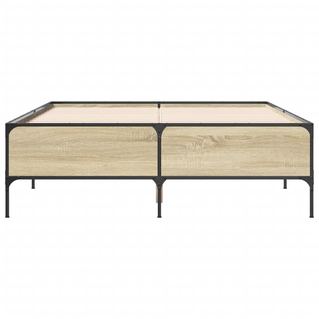 Bed Frame without Mattress Sonoma Oak 120x190 cm Small Double