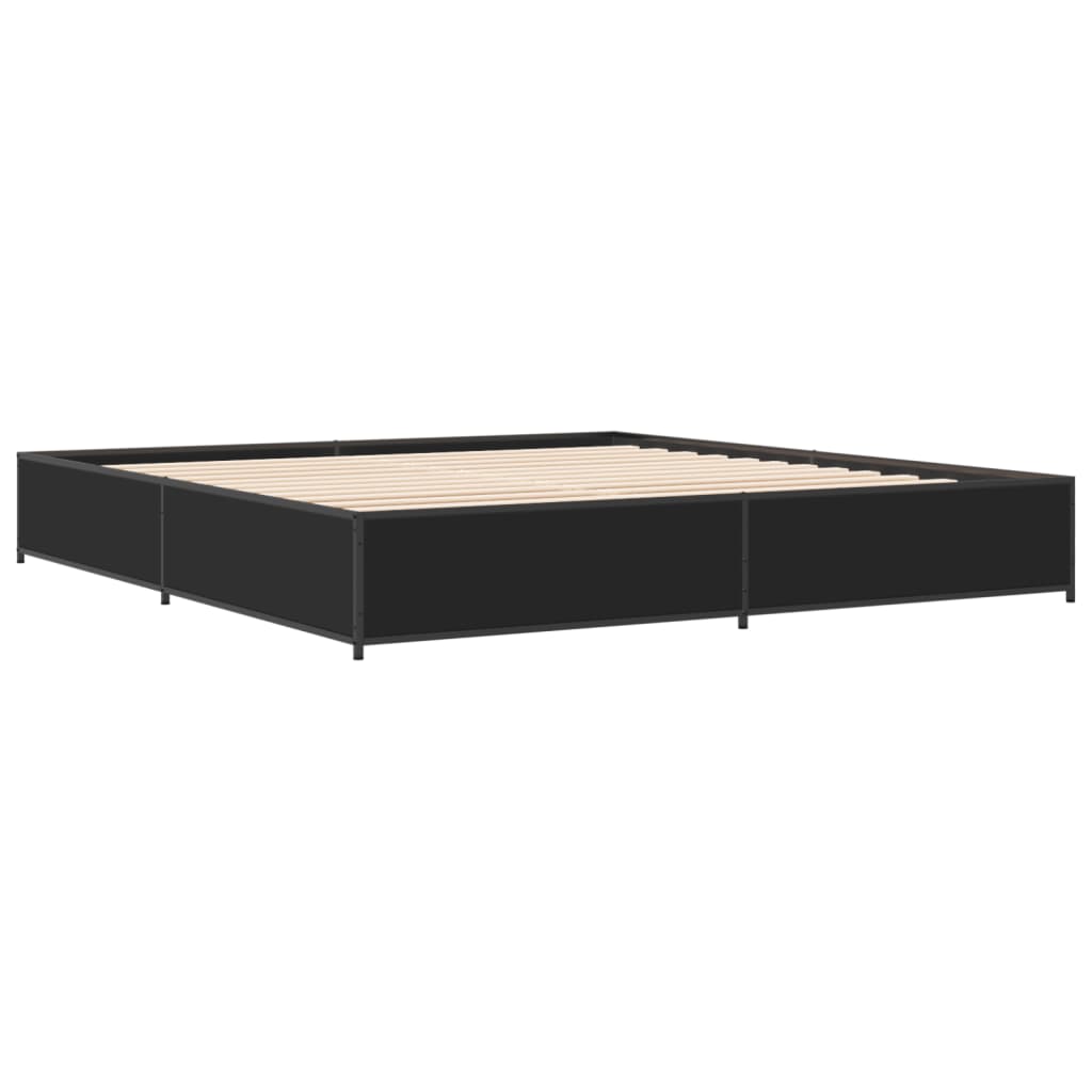 Bed Frame without Mattress Black 160x200 cm