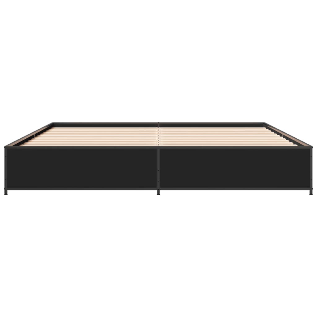 Bed Frame without Mattress Black 160x200 cm