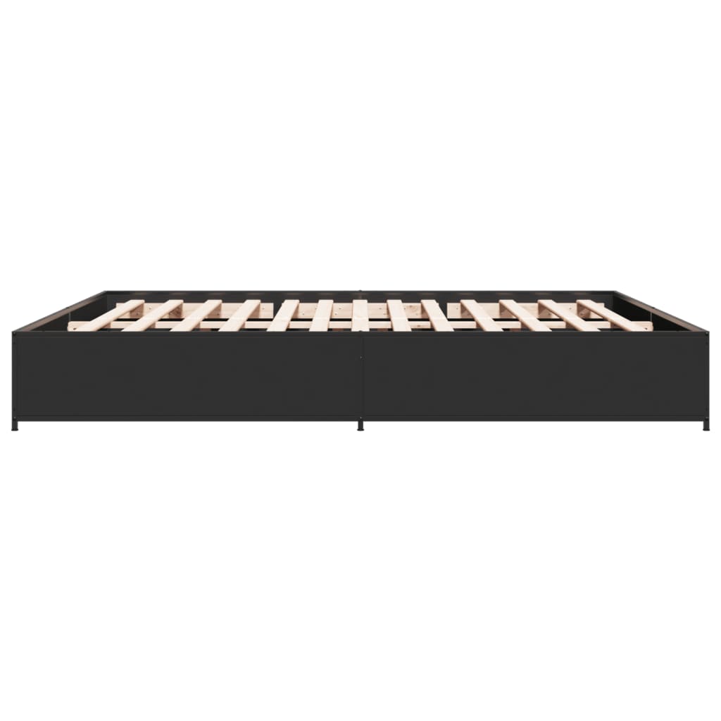 Bed Frame without Mattress Black 160x200 cm