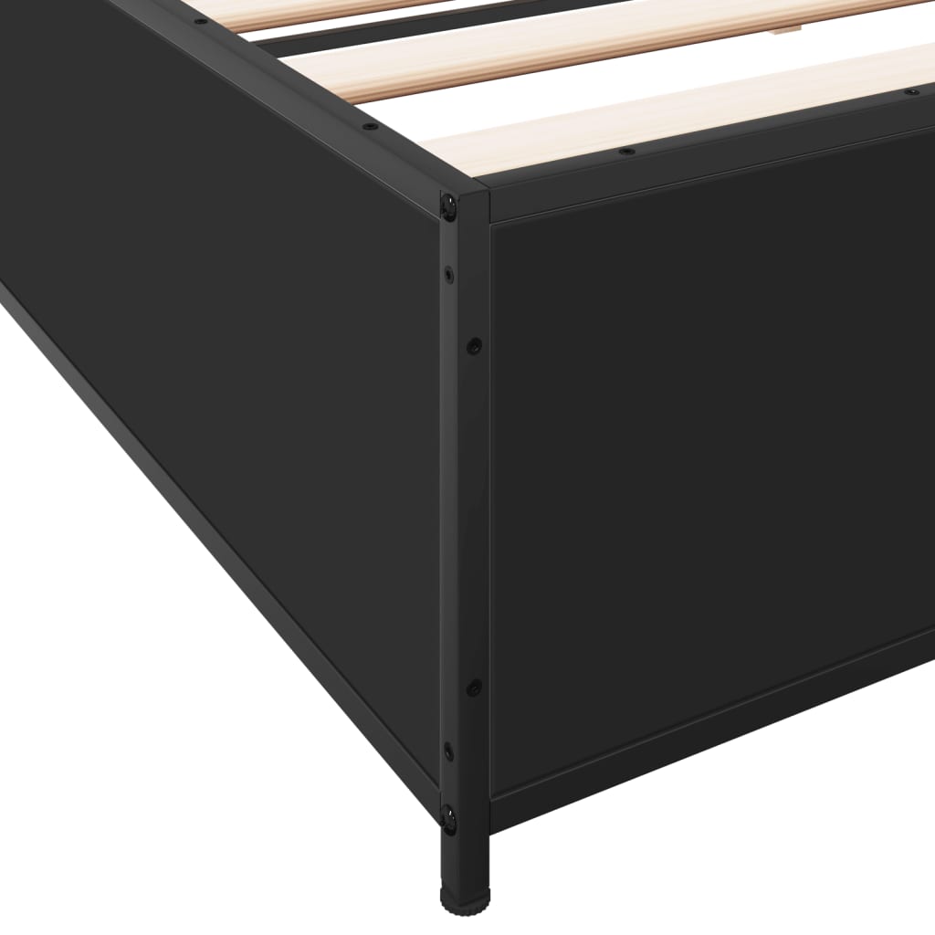 Bed Frame without Mattress Black 160x200 cm