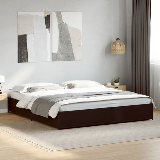 Bed Frame without Mattress Black 160x200 cm