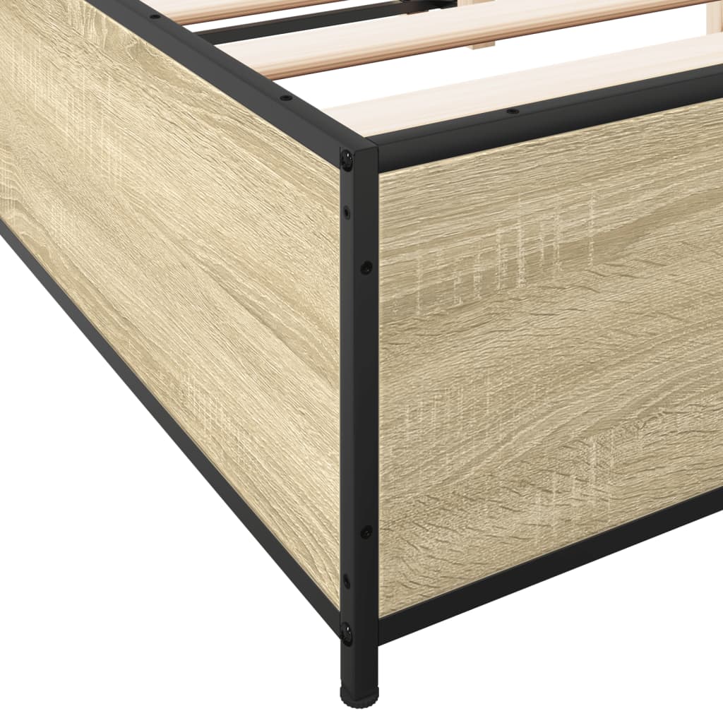 Bed Frame without Mattress Sonoma Oak 120x200 cm