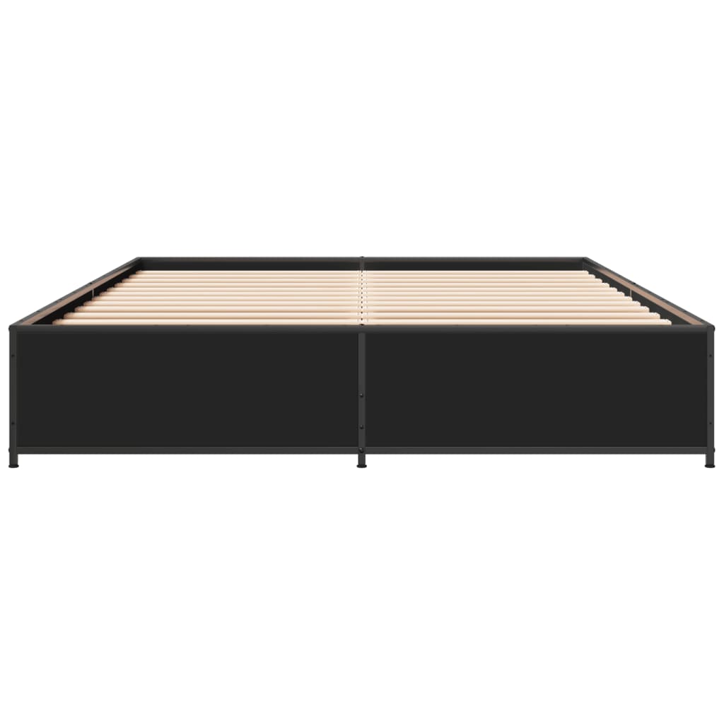 Bed Frame without Mattress Black 135x190 cm Double