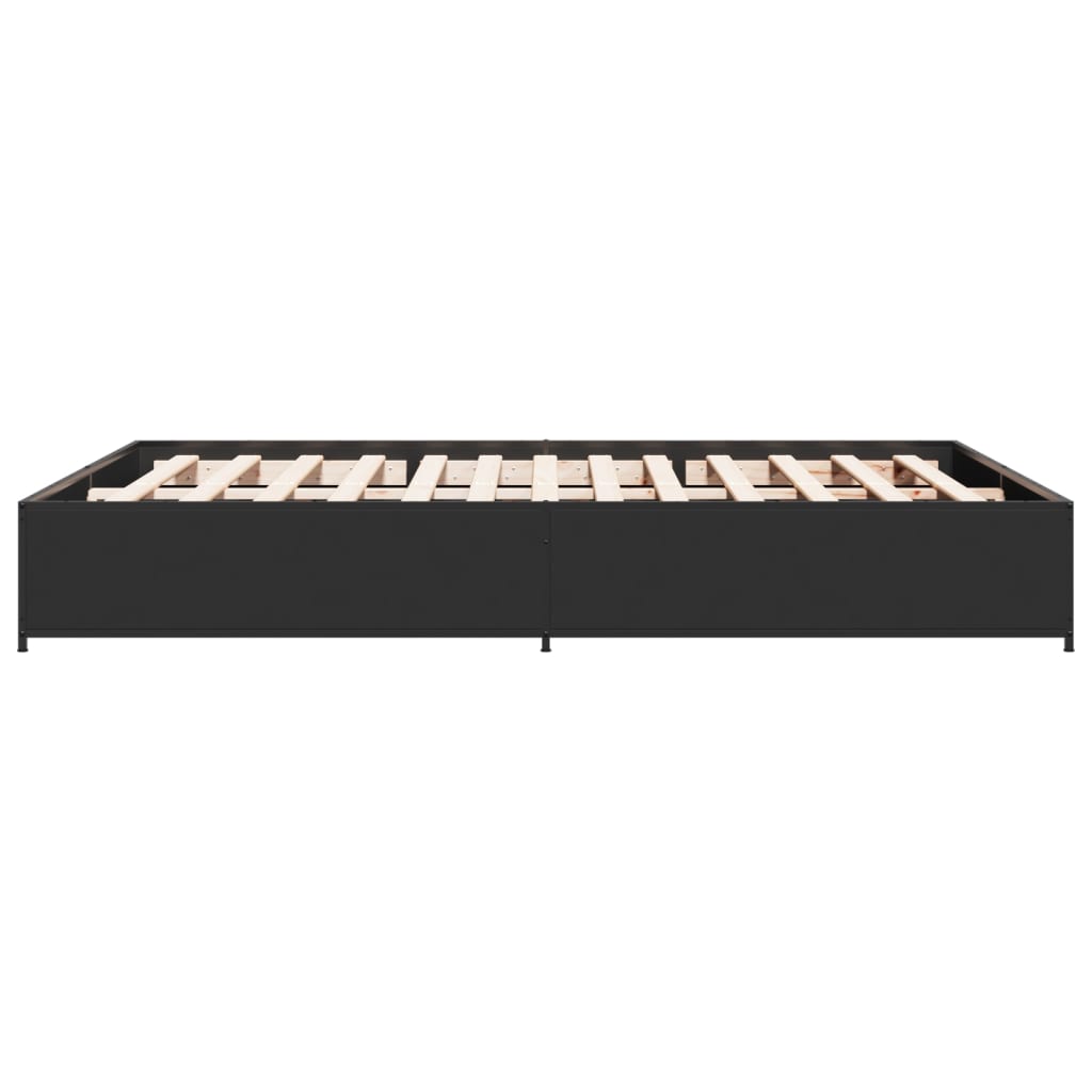 Bed Frame without Mattress Black 135x190 cm Double