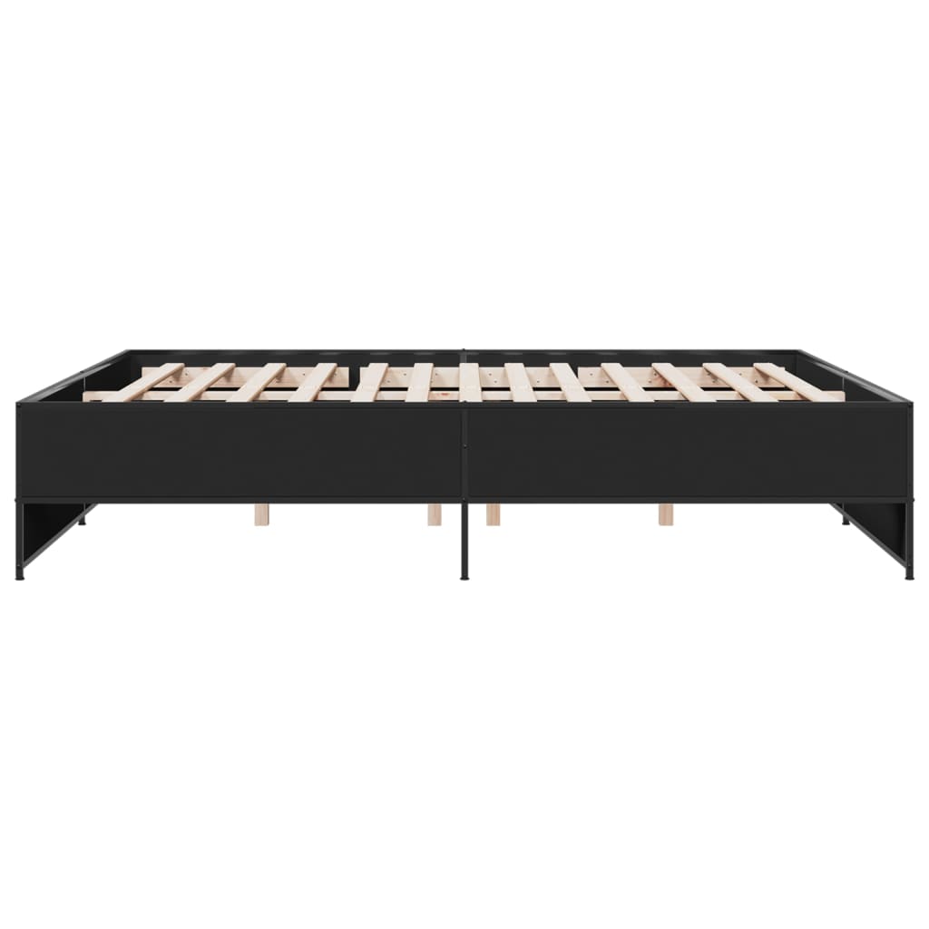 Bed Frame without Mattress Black 180x200 cm Super King