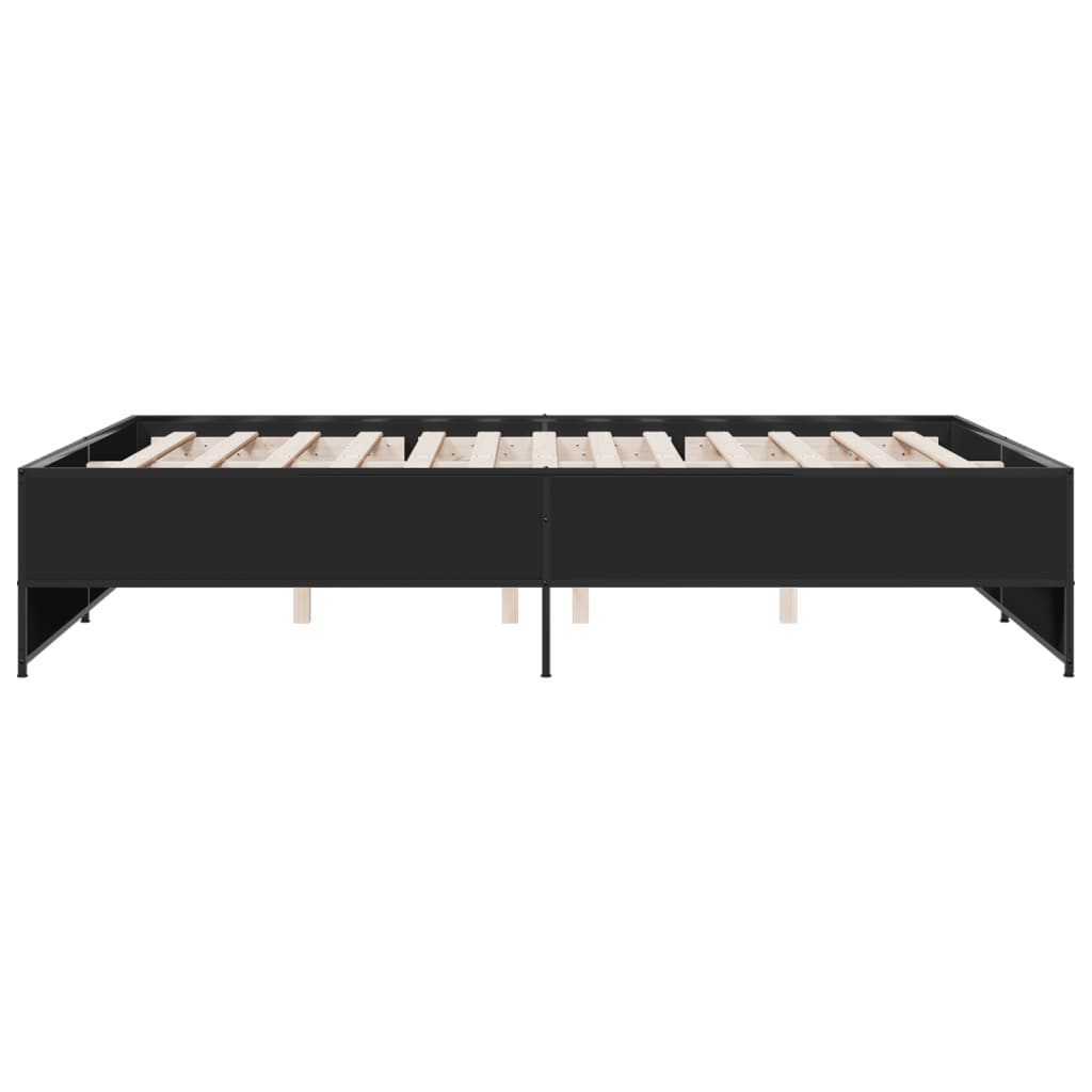 Bed Frame without Mattress Black 160x200 cm