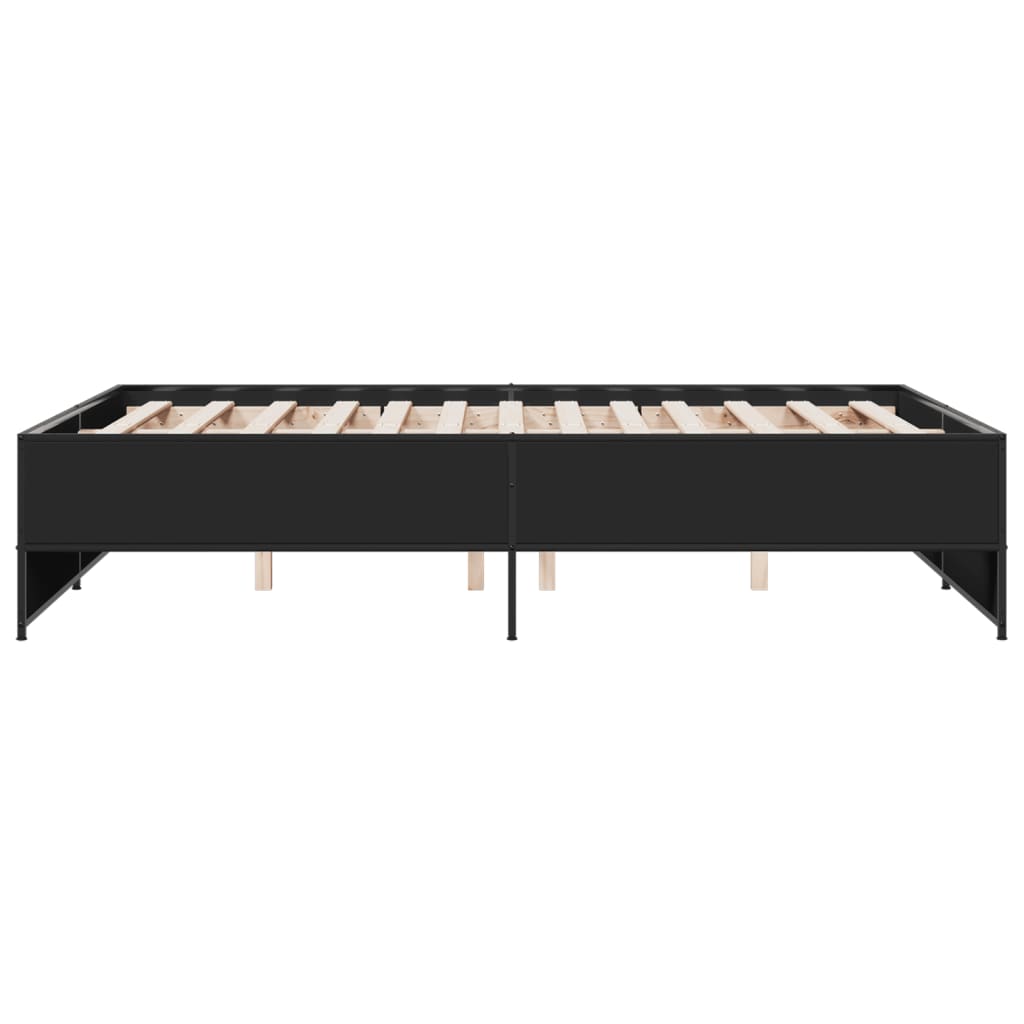 Bed Frame without Mattress Black 135x190 cm Double