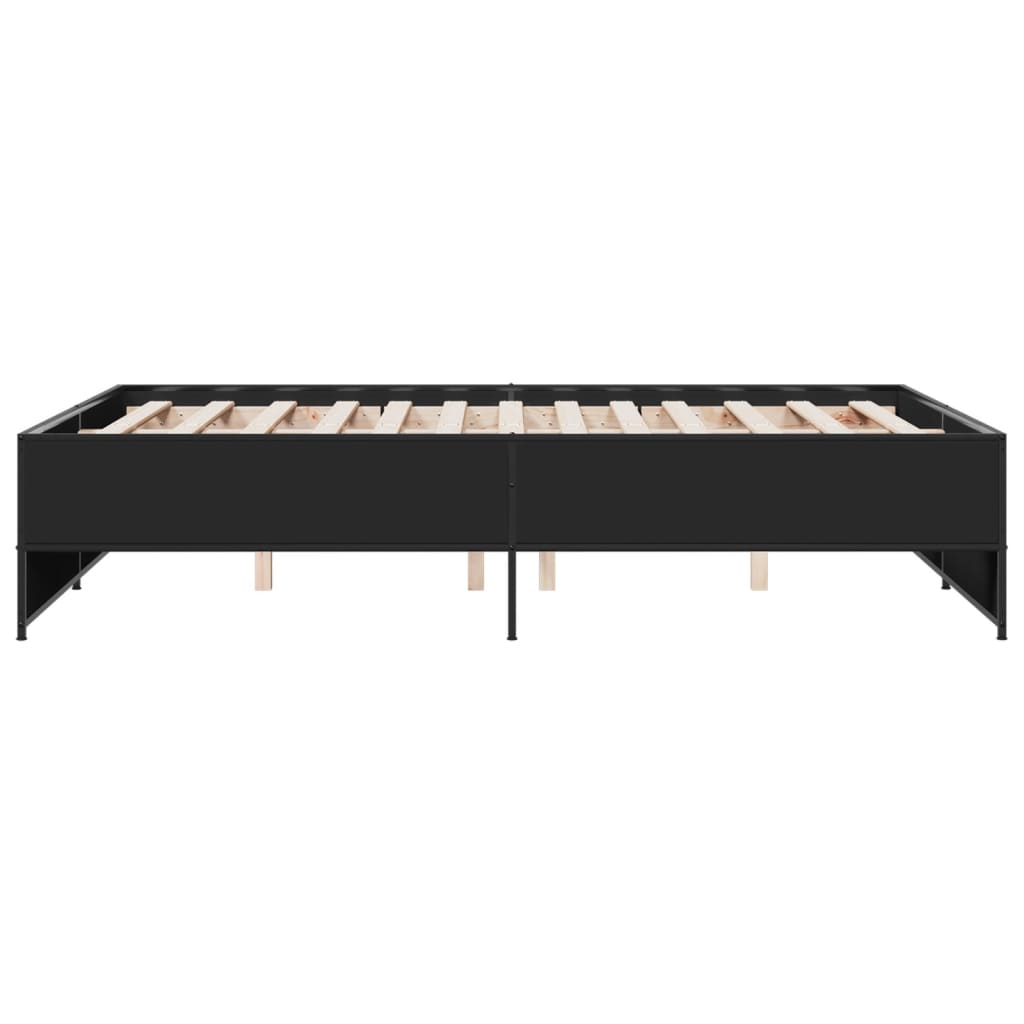 Bed Frame without Mattress Black 120x190 cm Small Double