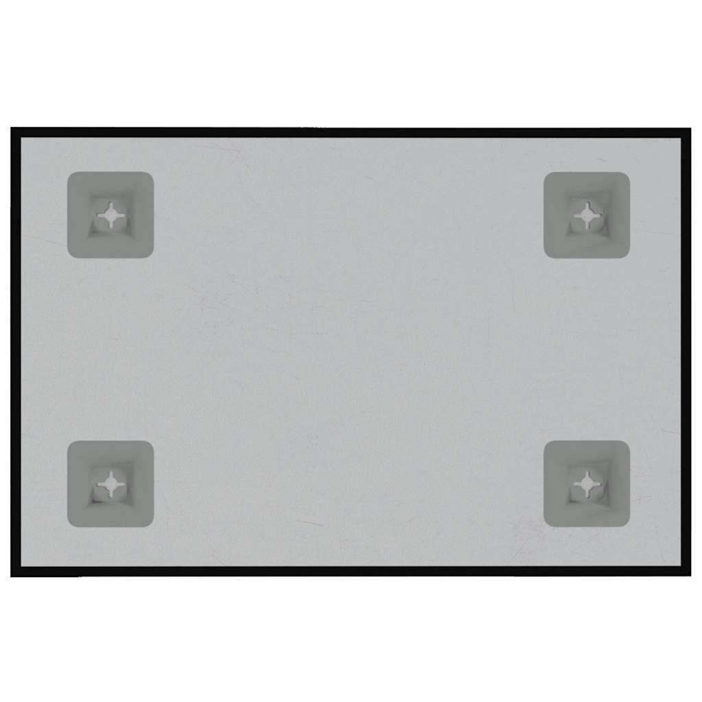 Wall-mounted Magnetic Board Black 40x30 cm Tempered Glass