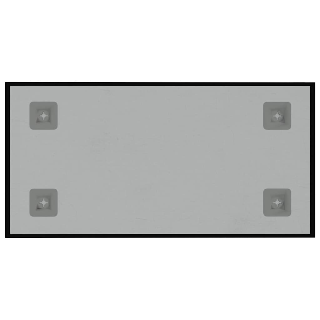 Wall-mounted Magnetic Board Black 40x20 cm Tempered Glass