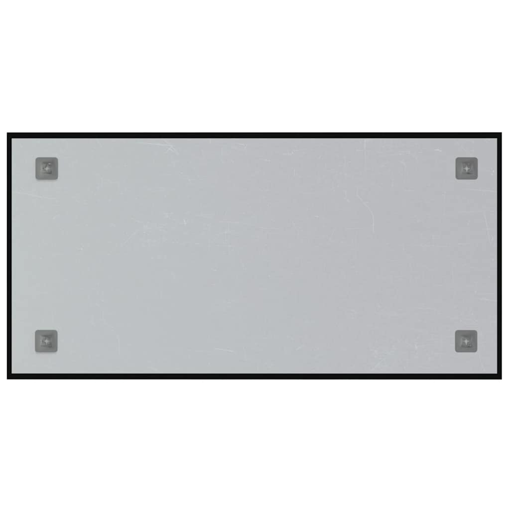 Wall-mounted Magnetic Board Black 80x40 cm Tempered Glass