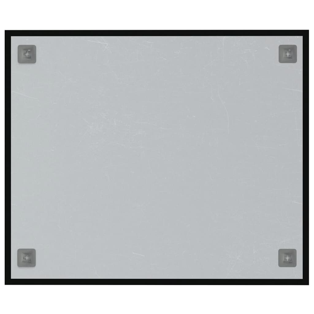 Wall-mounted Magnetic Board Black 60x50 cm Tempered Glass