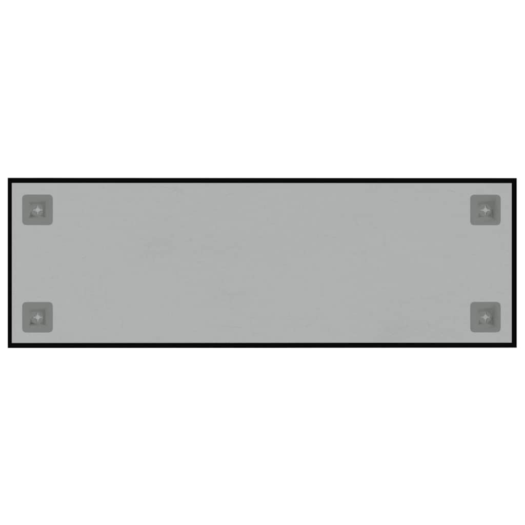 Wall-mounted Magnetic Board Black 60x20 cm Tempered Glass