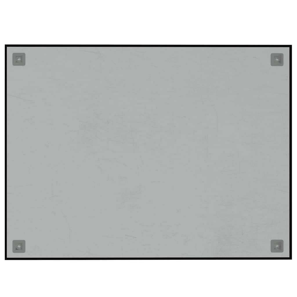 Wall-mounted Magnetic Board Black 80x60 cm Tempered Glass