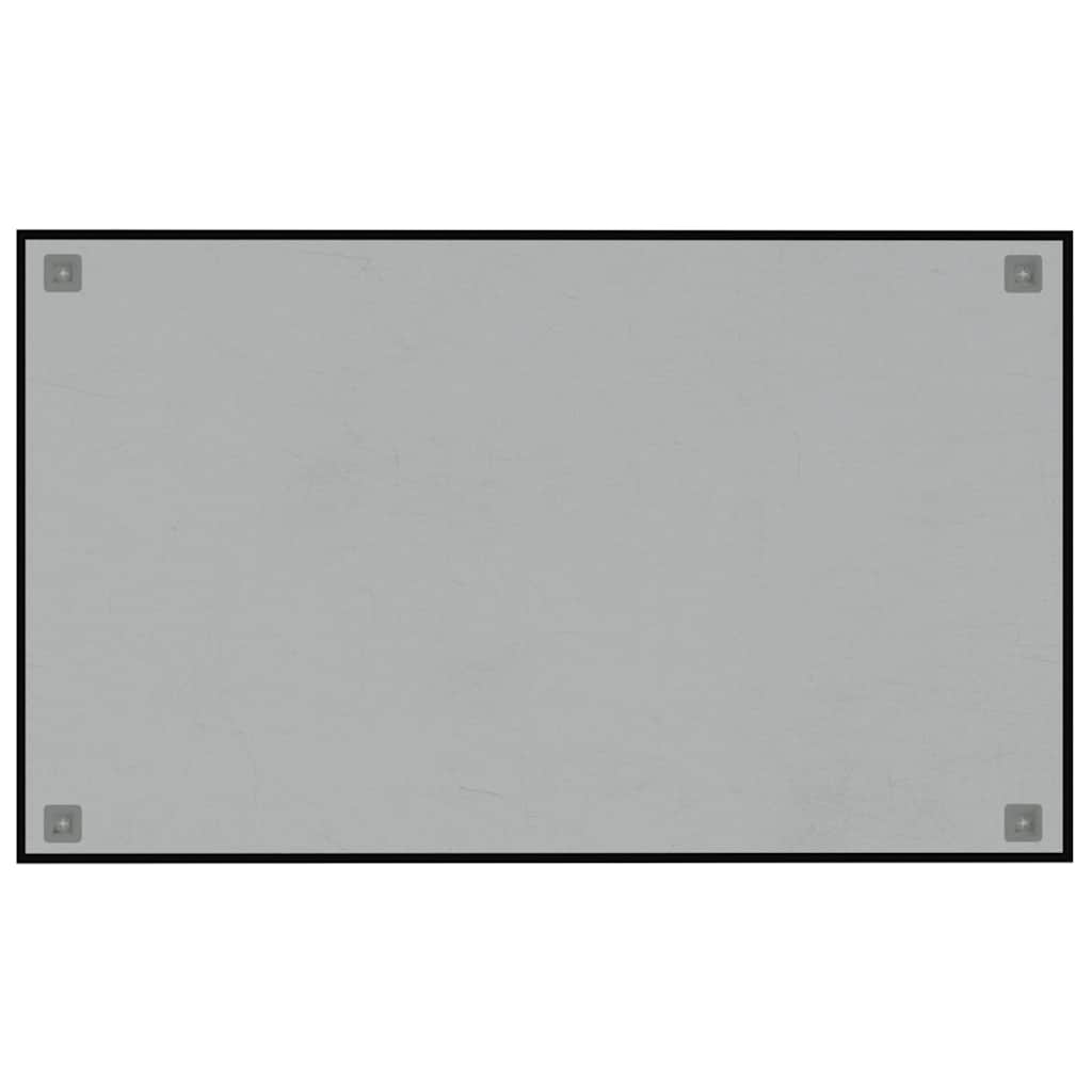 Wall-mounted Magnetic Board Black 100x60 cm Tempered Glass