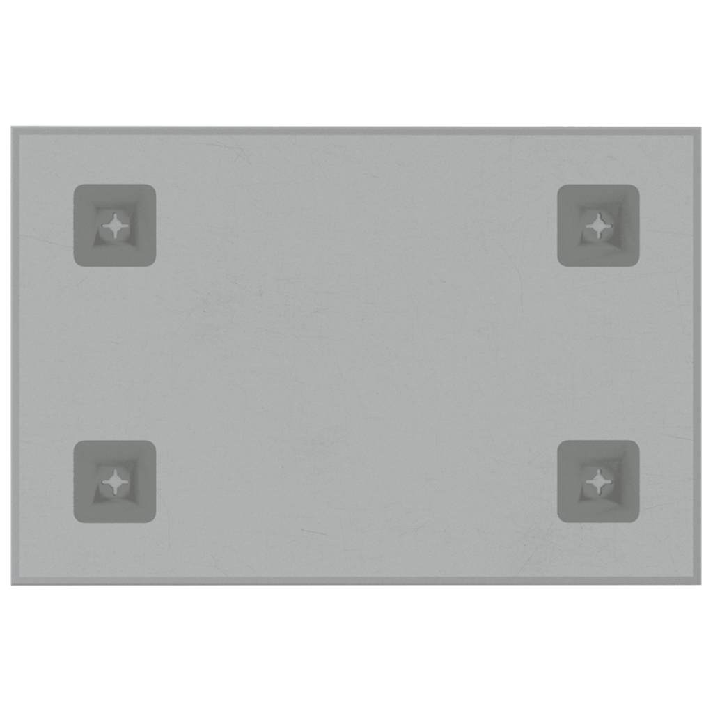 Wall-mounted Magnetic Board White 30x20 cm Tempered Glass