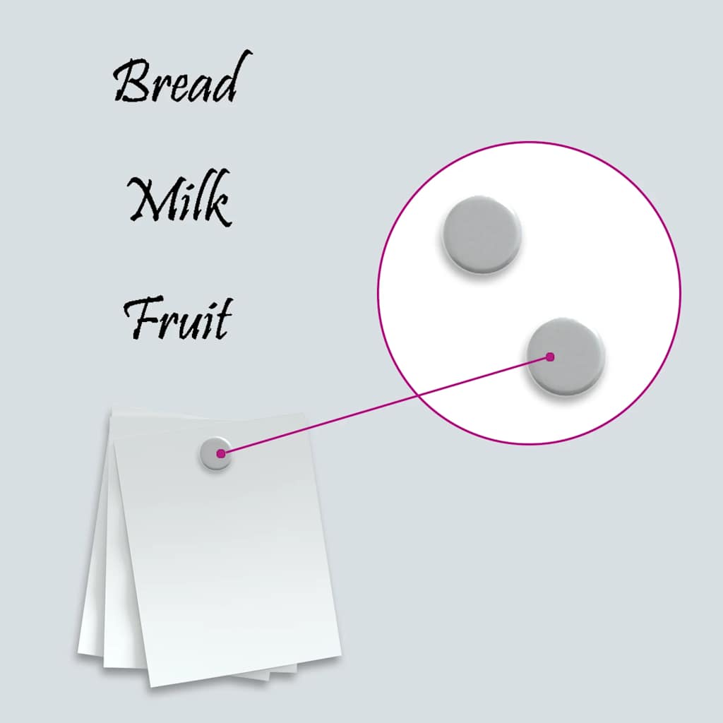 Wall-mounted Magnetic Board White 80x30 cm Tempered Glass