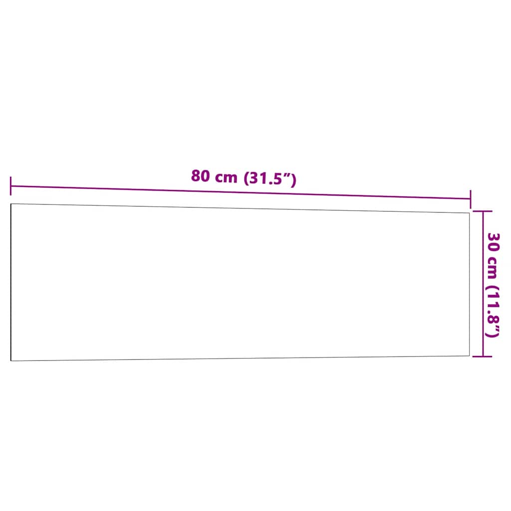 Wall-mounted Magnetic Board White 80x30 cm Tempered Glass