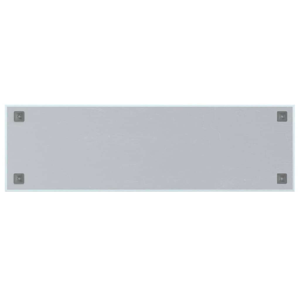 Wall-mounted Magnetic Board White 100x30 cm Tempered Glass