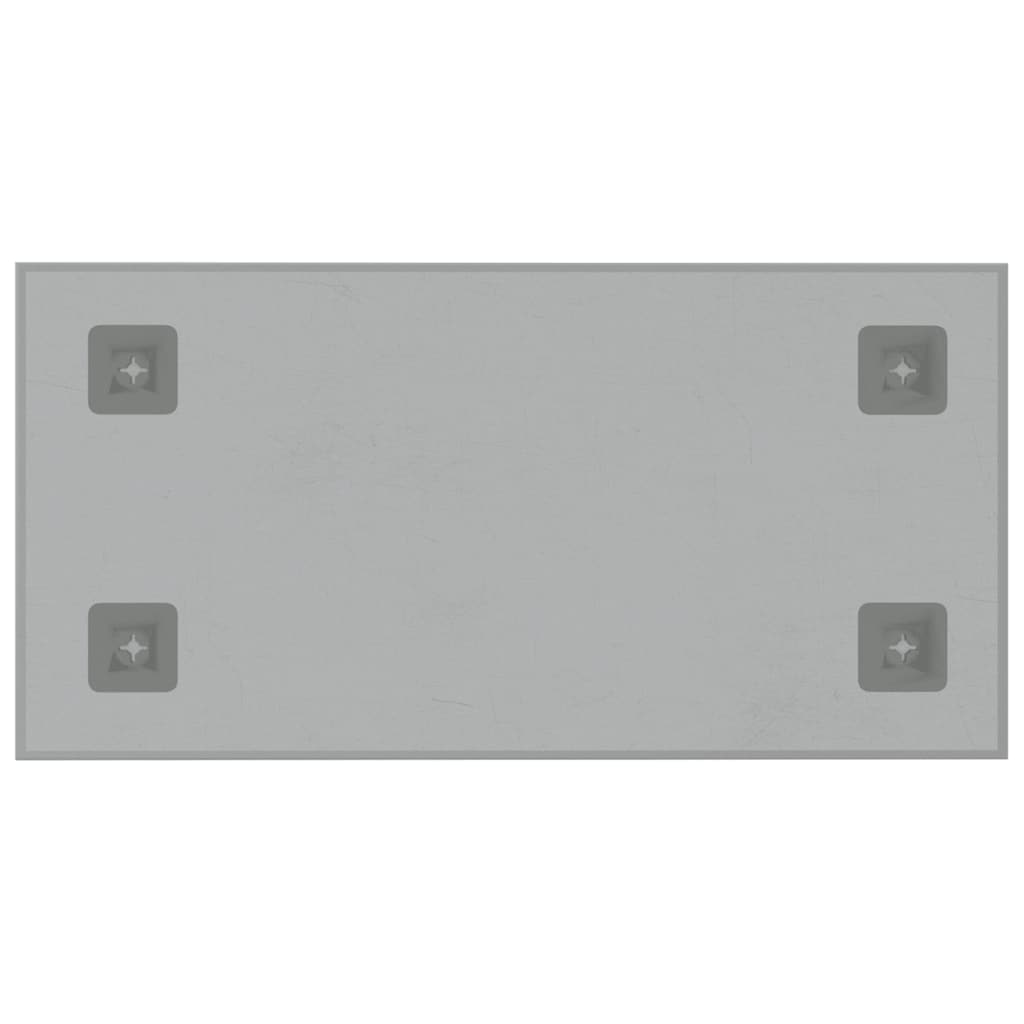 Wall-mounted Magnetic Board White 40x20 cm Tempered Glass