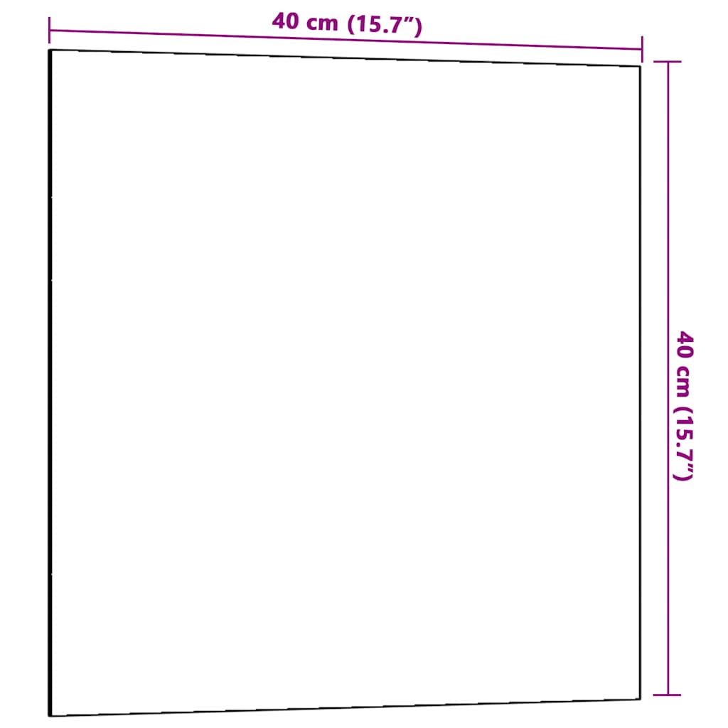 Wall-mounted Magnetic Board White 40x40 cm Tempered Glass