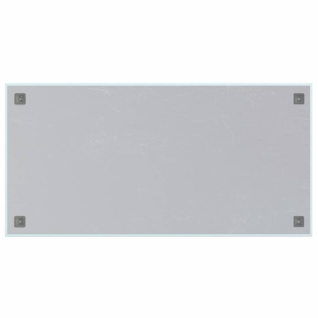 Wall-mounted Magnetic Board White 100x50 cm Tempered Glass